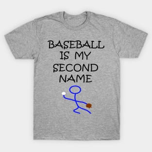 Stick Figure Baseball Pitcher T-Shirt